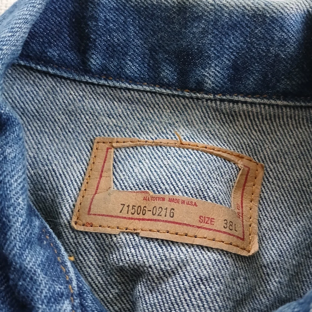 levis ♡ 80s denim trucker type 3 jacket vintage red tab removed retro 38long